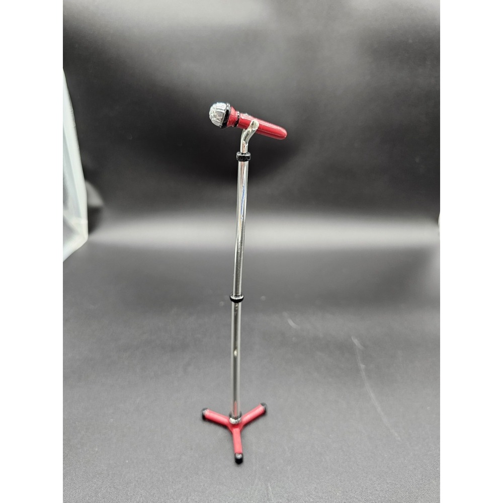 2 Piece Set Dollhouse Miniature Microphone Stand &‎ Microphone